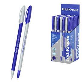 Ручка шариковая ErichKrause Neo® Stick Metallic 0.7, 2 км, Super Glide Technology, цвет чернил синий (в коробке по 50 шт.) 61009