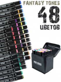 Набор маркеров двуст для скетчинга FANTASY TONES 48шт. (МП-7946) скош/пулев наконеч МП-7946