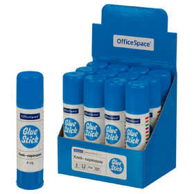 Клей-карандаш OfficeSpace, 08г, дисплей, ПВА_1 GS08_243_12