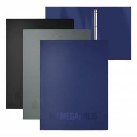Папка на 4 кольцах пластиковая ErichKrause® MEGAPOLIS, 35 мм, А4, ассорти (в пакете по 4 шт.) 49984