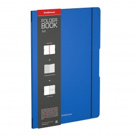Тетрадь А4, 48 л, клетка, в съемн пласт обложк, синий, ErichKrause® FolderBook Classic, 48226