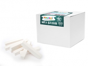 Мел белый, упаковка 100 шт., карт.коробка M-9002