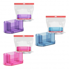 Подставка настольная пластиковая ErichKrause® Victoria, Glitter, ассорти из 3 цветов 55887