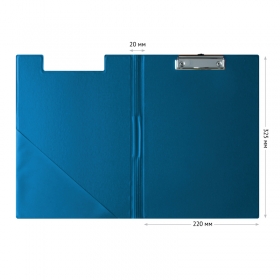 Папка-планшет с зажимом OfficeSpace, ПВХ, синий ППСЗ_68977