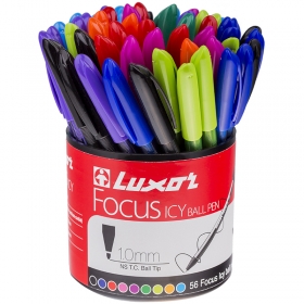 Ручка шариковая Luxor "Focus Icy" 9 цветов, ассорти, 1,0мм 1760/56 DU