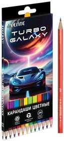 Карандаши цветные "deVENTE. Turbo Galaxy" 12 цв, 2М, диаметр грифеля 2,8 мм, шестигранные 5022620