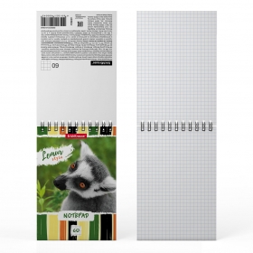 Блокнот на спирали ErichKrause® Lemur Style, А6, 60 листов, клетка 49664