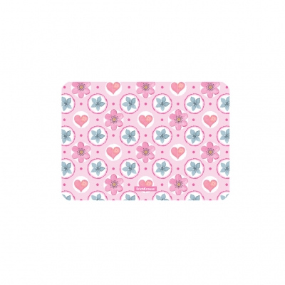 Подкладка настольная пластиковая ErichKrause® Pink Flowers, А4 (в пакете по 12 шт.) 48599