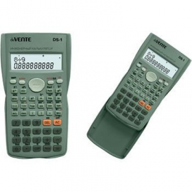 Калькулятор инженерный непрограммируемый "deVENTE" DS-1G, 85x155x25 мм, 240 функций, 2-строчный дисплей, 10+2 разрядный, цвет оливковый 4031416