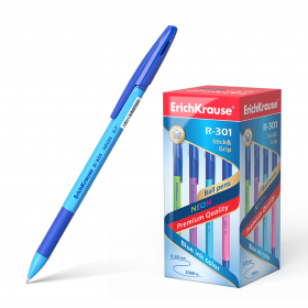 Ручка шариковая ErichKrause® R-301 Neon Stick&Grip 0.7, цвет чернил синий (по 50 шт.) 42751