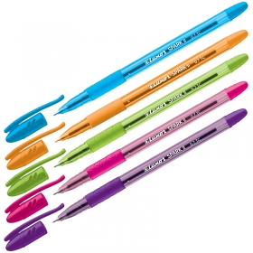 Ручка шариковая Luxor "Spark II" синяя, 0,7мм, грип, корпус ассорти 31070/50 Tub