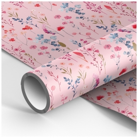 Упаковочная бумага глянц. 70*100см, MESHU "Pastel pink", 90г/м2 М100_41095