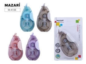 Корректирующая лента-роллер PRANTO, 5мм x 20м, 4 цвета корпуса в асс., бл.ер M-4138