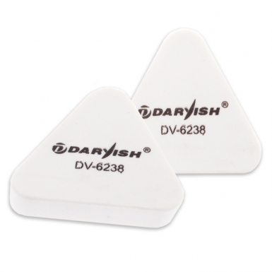 Ластик "Darvish" белый треугольный  DV-6238