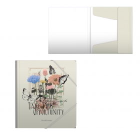 Папка для тетрадей на резинках пластиковая ErichKrause® Wild Flowers, A5+ (в пакете по 4 шт.) 55321