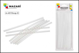 Стержни для клеевого пистолета ТМ MAZARI арт. M-4310P, длина 19 см, толщина 7 мм, 8шт, M-4310opp-8