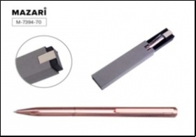 Ручка шариковая с поворотным механизмом AFINA в под.упак, СИНЯЯ, 0.7мм, роз-зол металл, M-7394-70