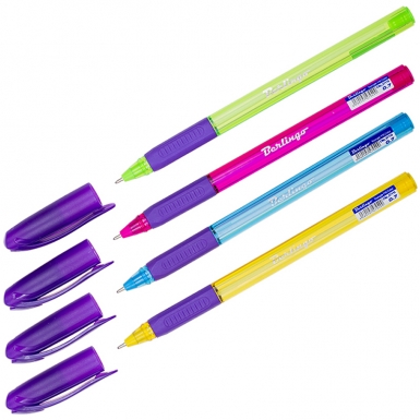 Ручка шариковая "Triangle 110 Color", синяя, 0,7мм, грип, корпус ассорти CBp_07115
