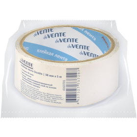 Клейкая лента двусторонняя "deVENTE. REPAIR & CRAFT" полипропиленовая основа 90 мкм, 38 ммx5 м, картонная втулка, в пластиковом пакете 4163445