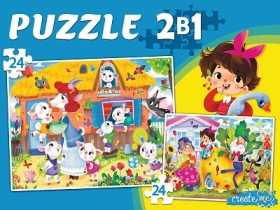 МАКСИ-ПАЗЛЫ 2 в 1. МИР СКАЗОК №3 (24 и 24 эл.) (Арт. П24-7248)