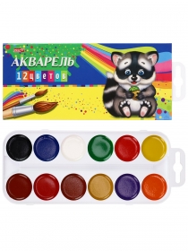 Краски акварельные (КА-2774), в картонной упаковке, 12 цв., б/к КА-2774