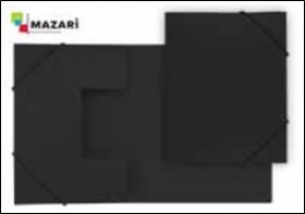 Папка конверт на резинке, А4, 0.5 мм, черная M-4030