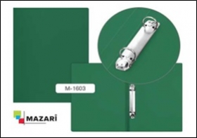 Папка на 2-х кольцах, 0.5 мм, зеленая M-1603