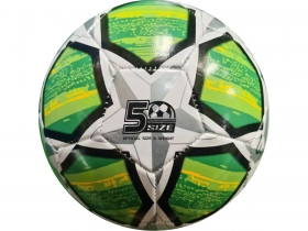 Мяч футбольный, белый с зеленым, PVC, №5, окружность 68-70см., 280-300гр., (Арт. МБ-2416)