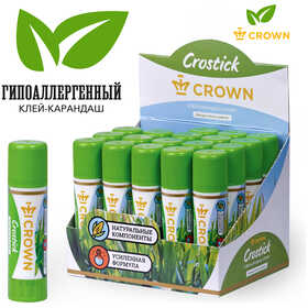 Клей-карандаш Crown "Expert", 08г, ПВП CG-080