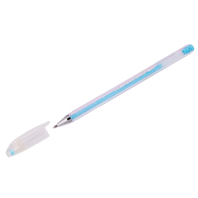 Ручка гелевая Crown "Hi-Jell Pastel" пастель белая, 0,8мм HJR-500P