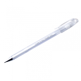 Ручка гелевая Crown "Hi-Jell Pastel" пастель белая, 0,8мм HJR-500P