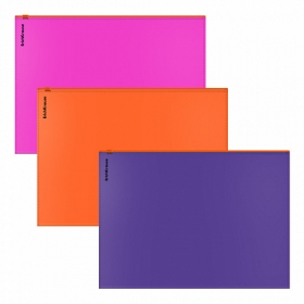 Zip-пакет пластиковый ErichKrause Soft Caribbean Sunset, A4, непрозрачный, ассорти (в пакете по 12 шт.) 55204