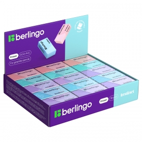Ластик Berlingo "Instinct", термопластичная резина, цвета ассорти, 40*20*10мм BLc_00480
