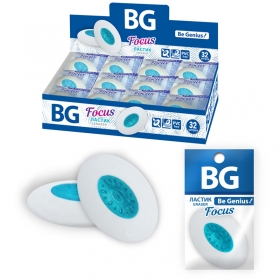 Ластик BG "Focus", овальный, пластиковый держатель, термопластичная резина, 40*30мм LWFC_O 6331