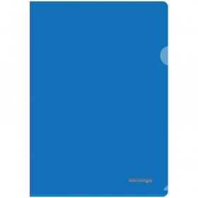 Папка-уголок А4 180мкм, прозрачная синяя AGp_04102
