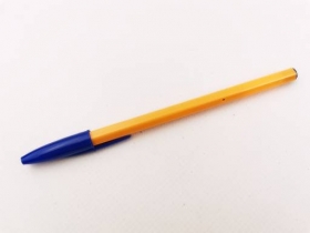 Ручка шариковая 0,7мм, ТМ "BIKSON"  чернила синие, желтый корпус, арт. BN0516