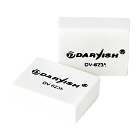 Ластик "Darvish" белый прямоугольный DV-6235