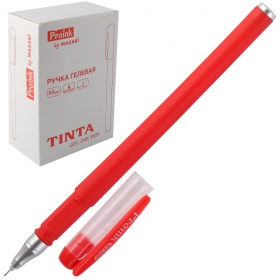 Ручка гелевая TINTA, КРАСНАЯ, игольч пу 0.5 мм, цв. пласт. корп., см.стерж.130 мм упаковка P-100-72