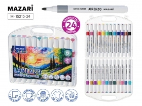 Набор маркеров акриловых LORENZO,  24цв. M-15215-24