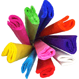 Бумага гофрированная (креповая) "Attomex" 20 г/м², 50x250 см в рулоне, асс в упаковке по 10 шт 8110100