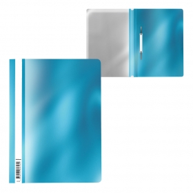Папка-скоросшиватель пластиковая ErichKrause® Glossy Ice Metallic, A4, голубой, 55137