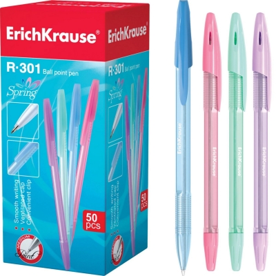 Ручка шариковая СИНЯЯ, 0,7мм, ErichKrause® R-301 Spring Stick, 31059