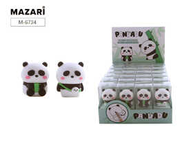 Точилка пластиковая PANDA, 1 отв, б/конт, 2 диз. M-6734