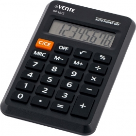Калькулятор карманный "deVENTE" DP-1612, 69x114x14 мм, 12 разрядный, черный, 4030306