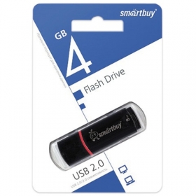 Память Smart Buy USB Flash   4GB Crown черный SB4GBCRW-K