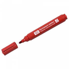 Маркер перманентный 3 мм, красный, OfficeSpace "8004А" пулевидный, 265704