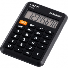 Калькулятор карманный "deVENTE" DP-1610, 64x98x12 мм, 10 разрядный, черный 4030305