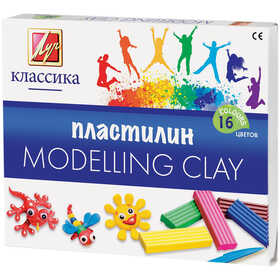 Пластилин 16 цв. 320 гр, "Классика" ЛУЧ, 20С 1329-08