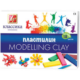 Пластилин 18 цв., 360гр, "Классика" ЛУЧ 20С 1330-08