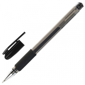 Ручка гелевая с грипом STAFF "Basic" GP-677, ЧЕРНАЯ, корпус тонир узел 0,5 мм, 143677